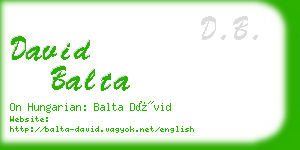 david balta business card